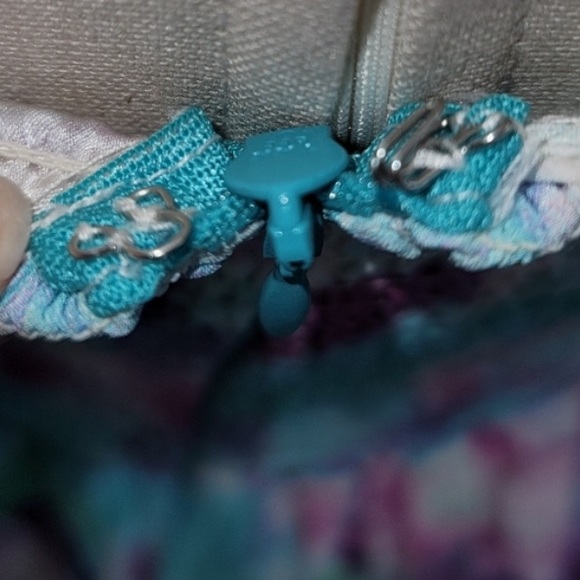 Parker Silk Dress, Lily Combo in Monet, Size Large, Blue, Pink, Purple, White - Picture 7 of 10